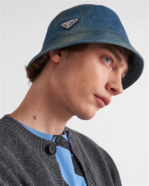 prada bucket hat man|prada denim hat.